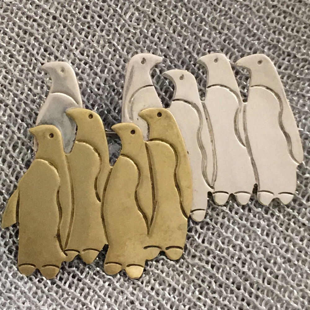 Vintage 925 Sterling Mexico Penguin brooch